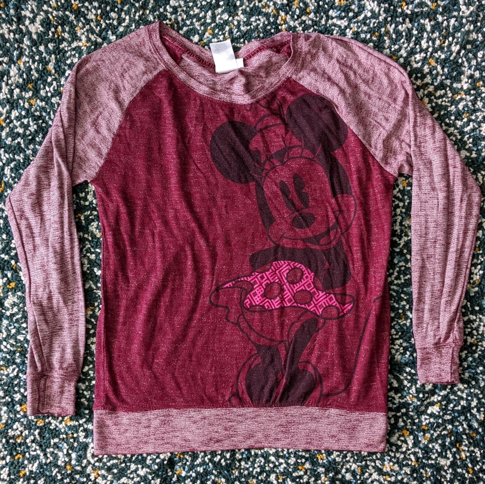 Disney Parks Minnie Mouse Lightweight Sweatshirt - Medium